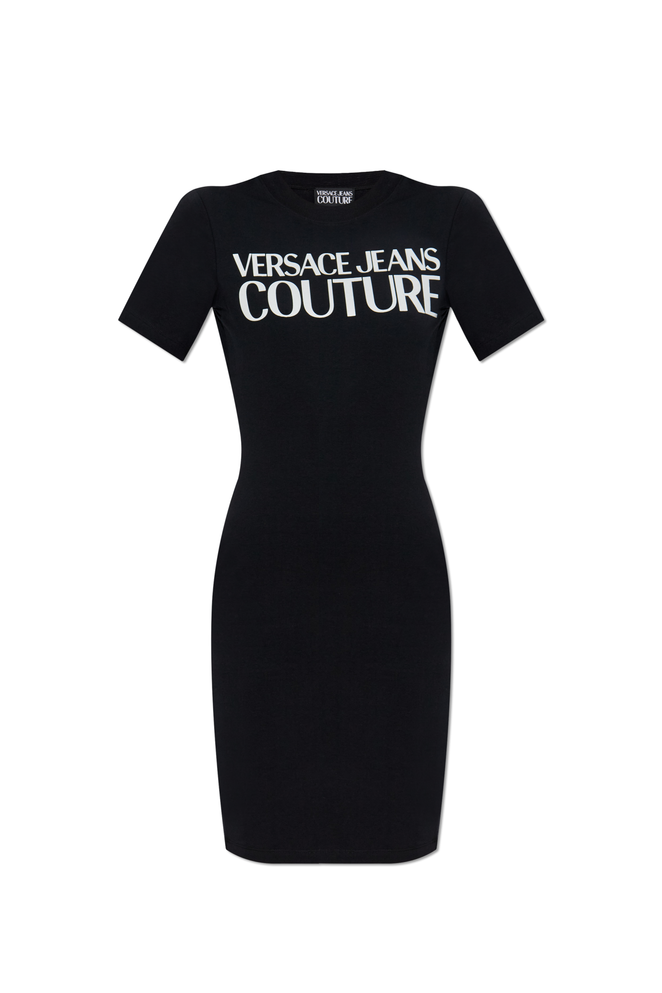 Black Dress with printed logo Versace Jeans Couture - Vitkac